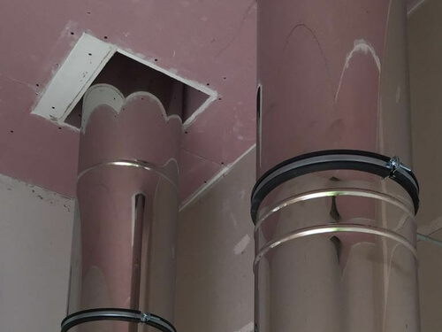 residential install Cheshire 300mm PYTHON Stainless Steel Chute