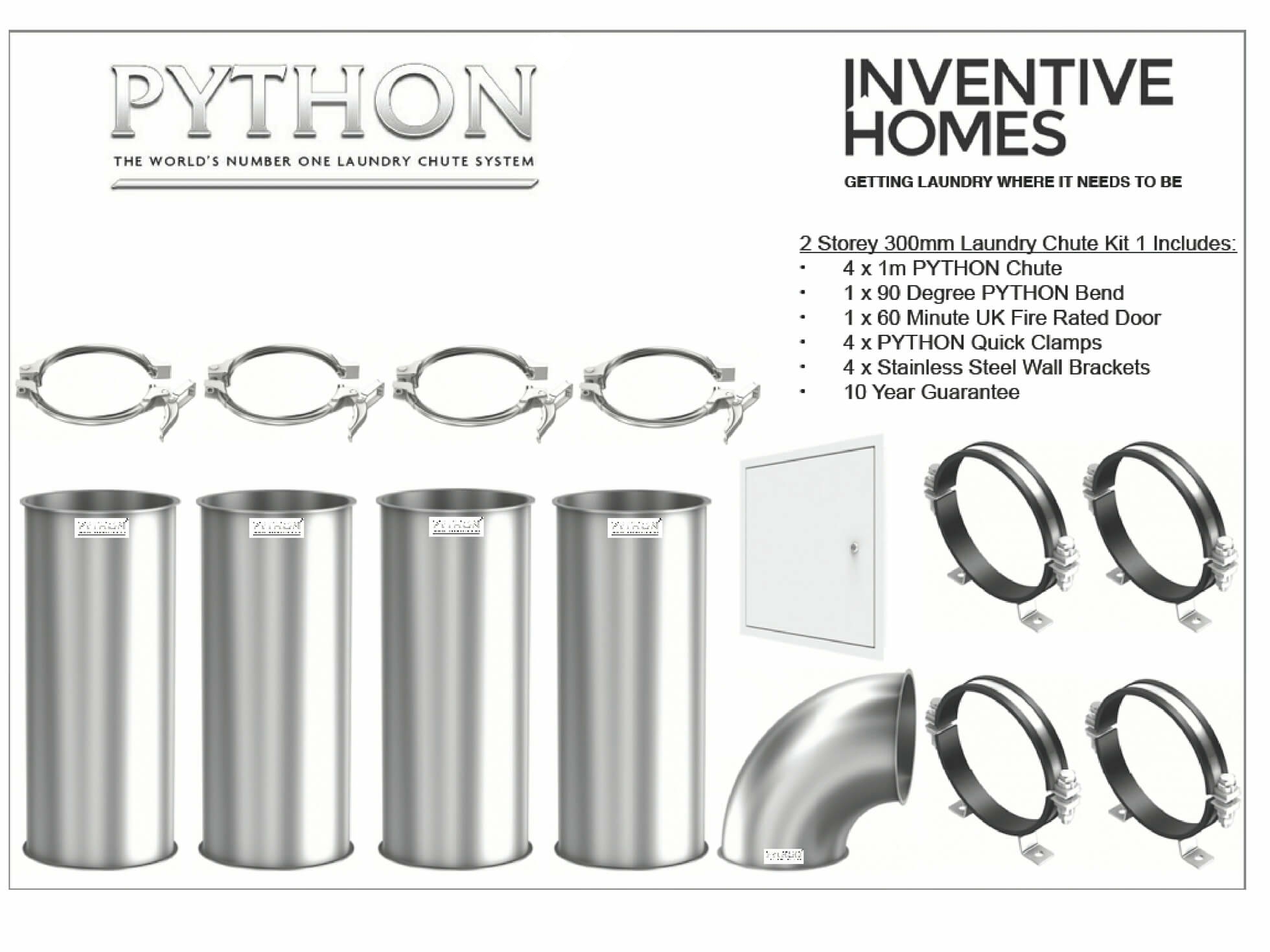 Python Laundry Chute - 2 Storey House Kit 1